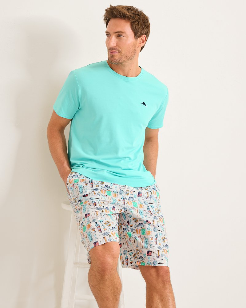 Big & Tall Jersey Top & Poplin Shorts Pajama Set