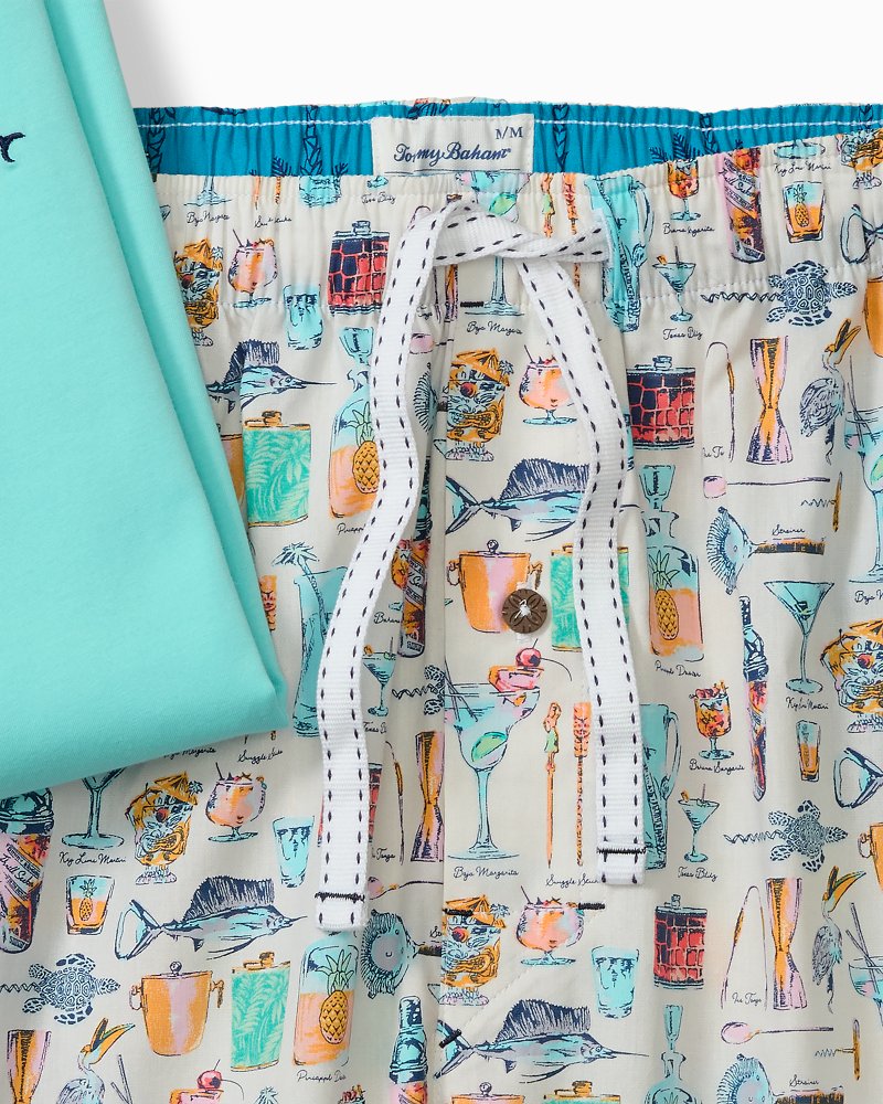 Thumbnail for Jersey Top & Poplin Shorts Pajama Set
