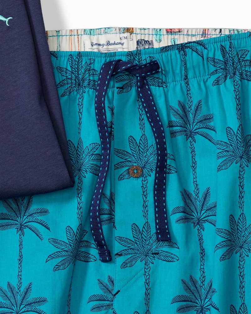Thumbnail for Jersey Top & Poplin Shorts Pajama Set
