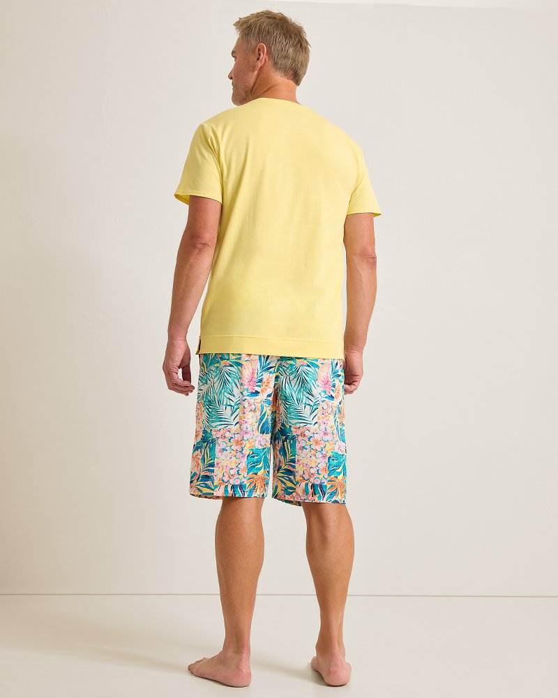 Jersey Top & Poplin Shorts Pajama Set