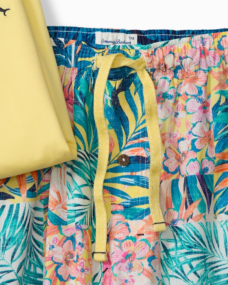 Thumbnail for Jersey Top & Poplin Shorts Pajama Set