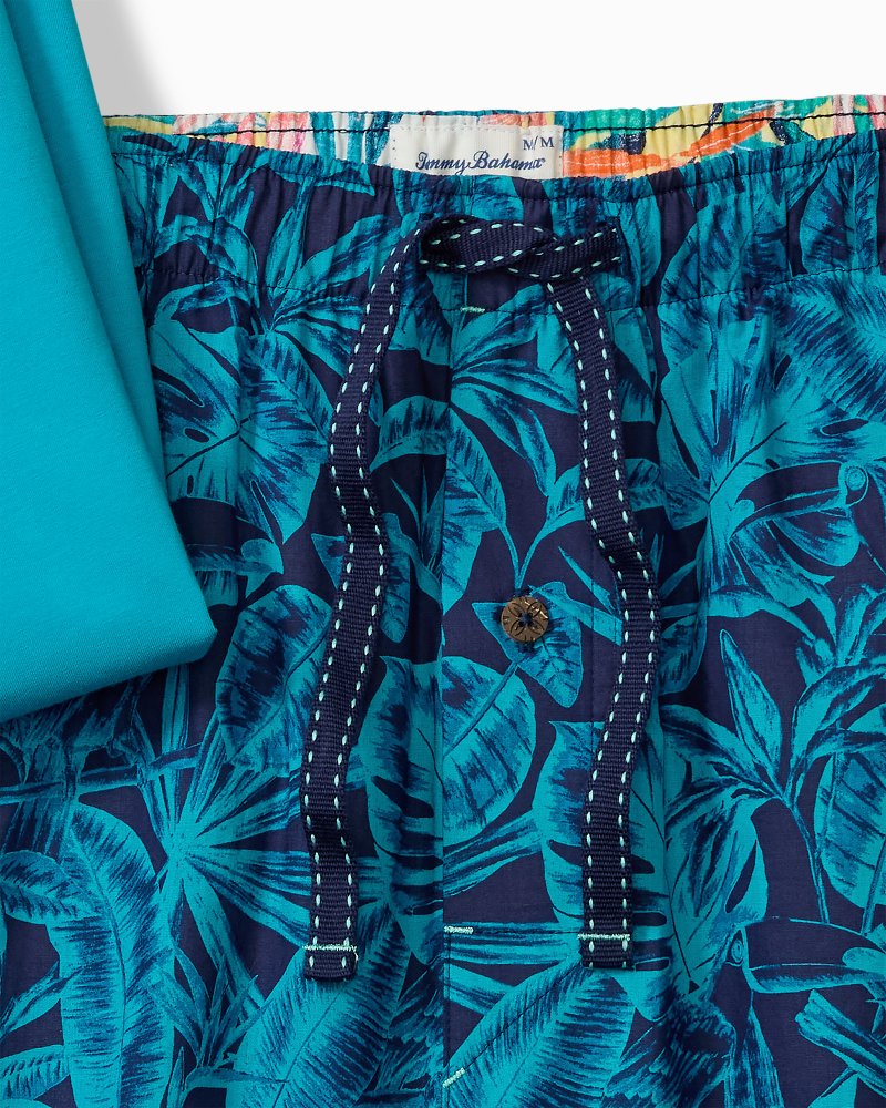 Thumbnail for Jersey Top & Poplin Shorts Pajama Set