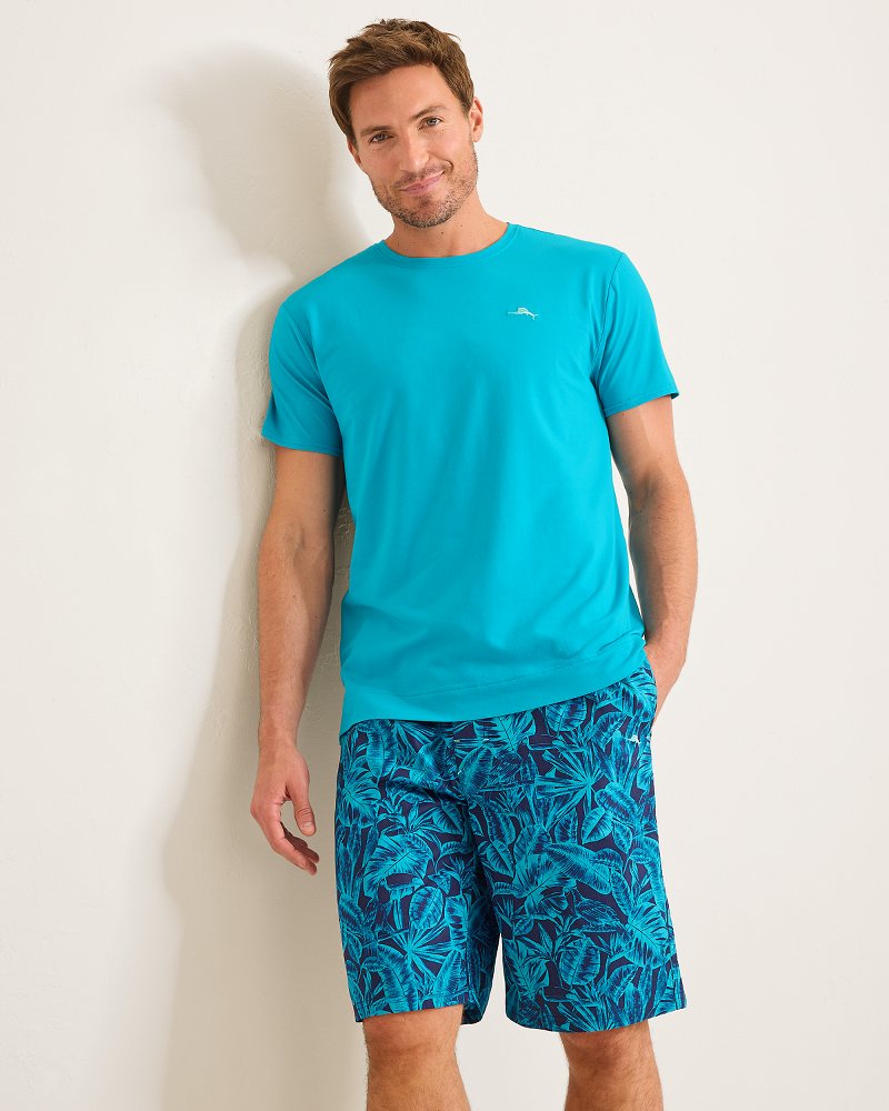 Jersey Top & Poplin Shorts Pajama Set