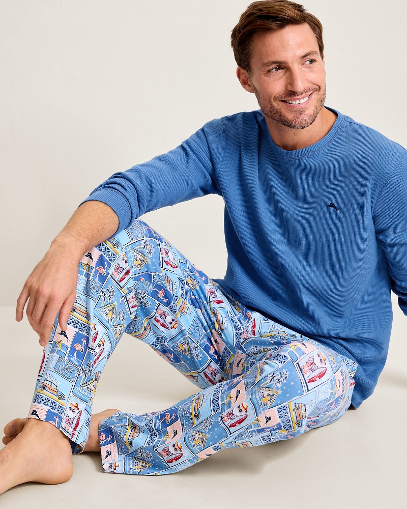 Men's Patchwork Santa Matching Pajama Set