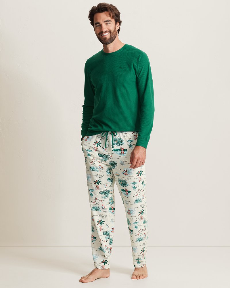 Big & Tall 12 Days of Paradise Long-Sleeve Top & Pants Family Pajama Set
