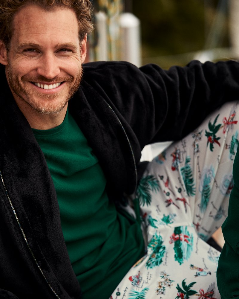 Men's 12 Days of Paradise Long-Sleeve Top & Pants Family Pajama Set