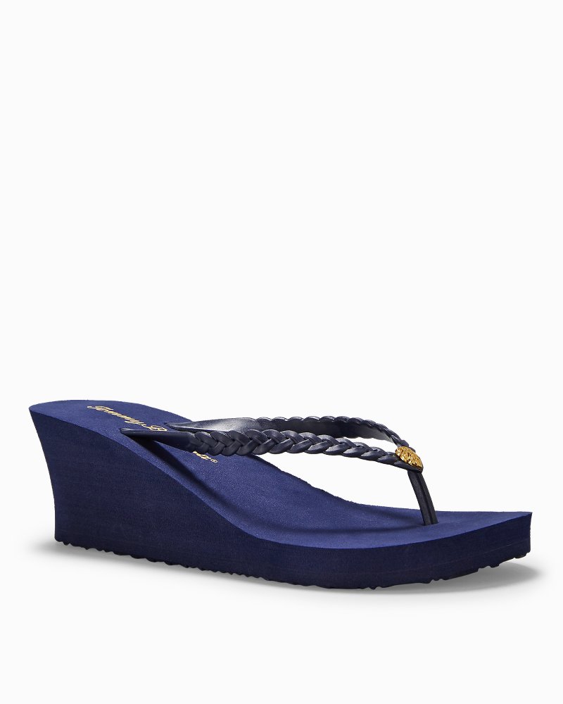 tommy bahama wedge flip flops