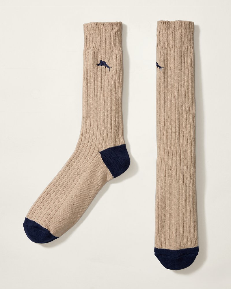 Ribbed Crew Socks