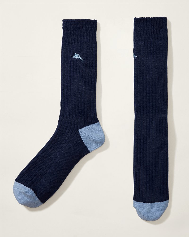 Ribbed Crew Socks