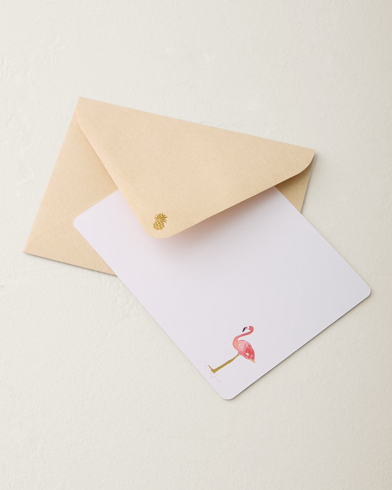 Coastal Service Flamingo Flat Notecard Set
