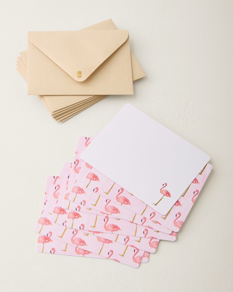 Coastal Service Flamingo Flat Notecard Set