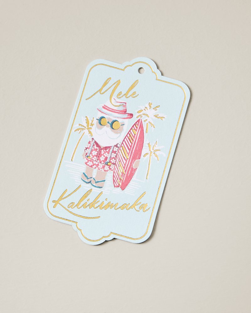 Surfing Santa Gift Tags