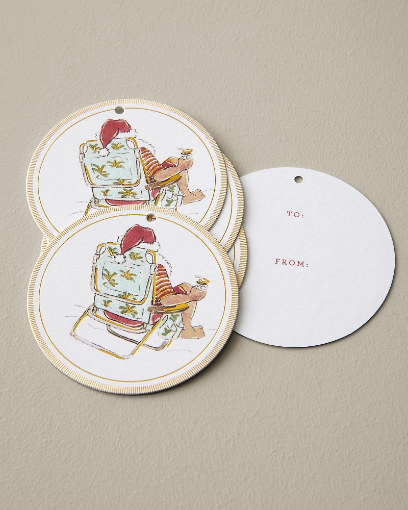 Beach Santa Gift Tags