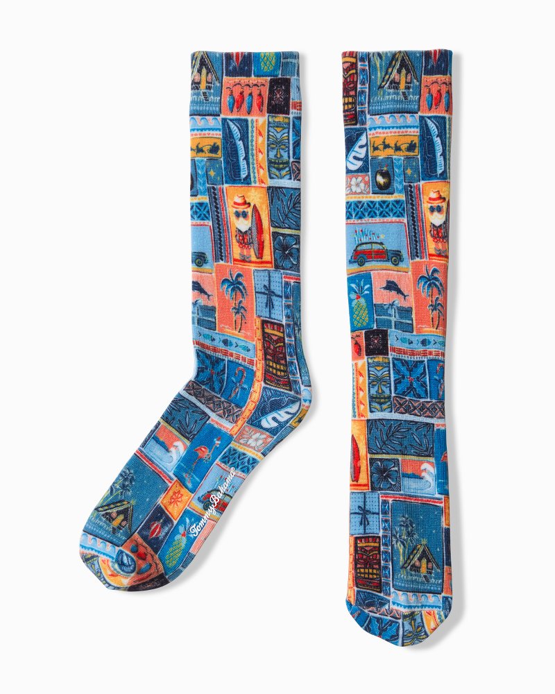 Beachy Christmas Socks