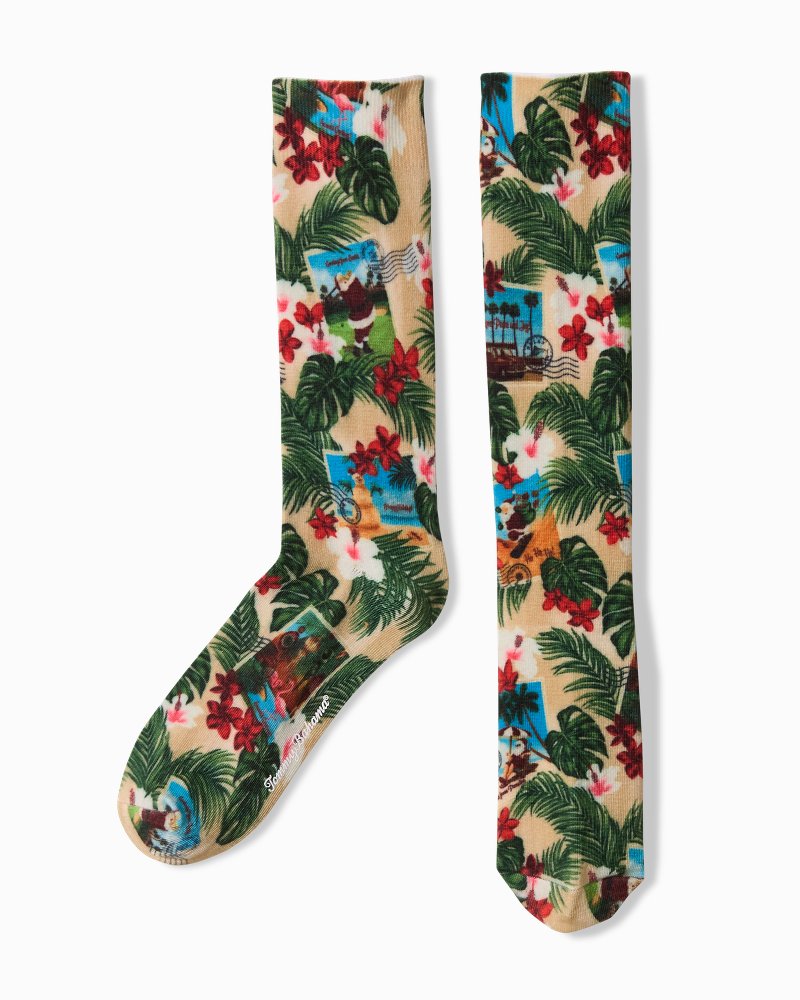 Sun, Sand & Santa Socks