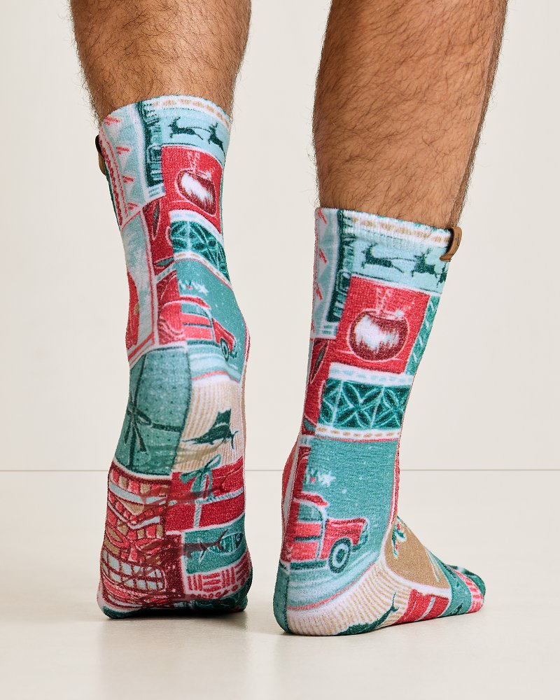 Men's Island Soft Cozy Beachy X-Mas Lounge Socks