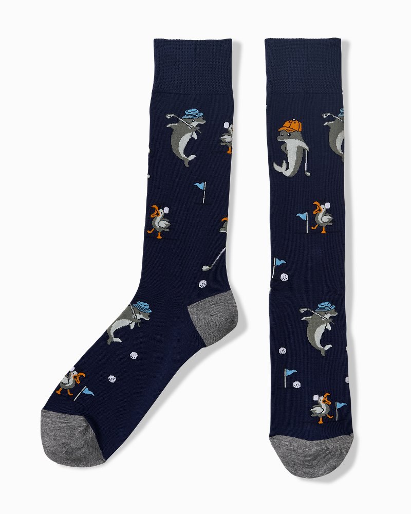 Dolphin-ately Under Par Socks