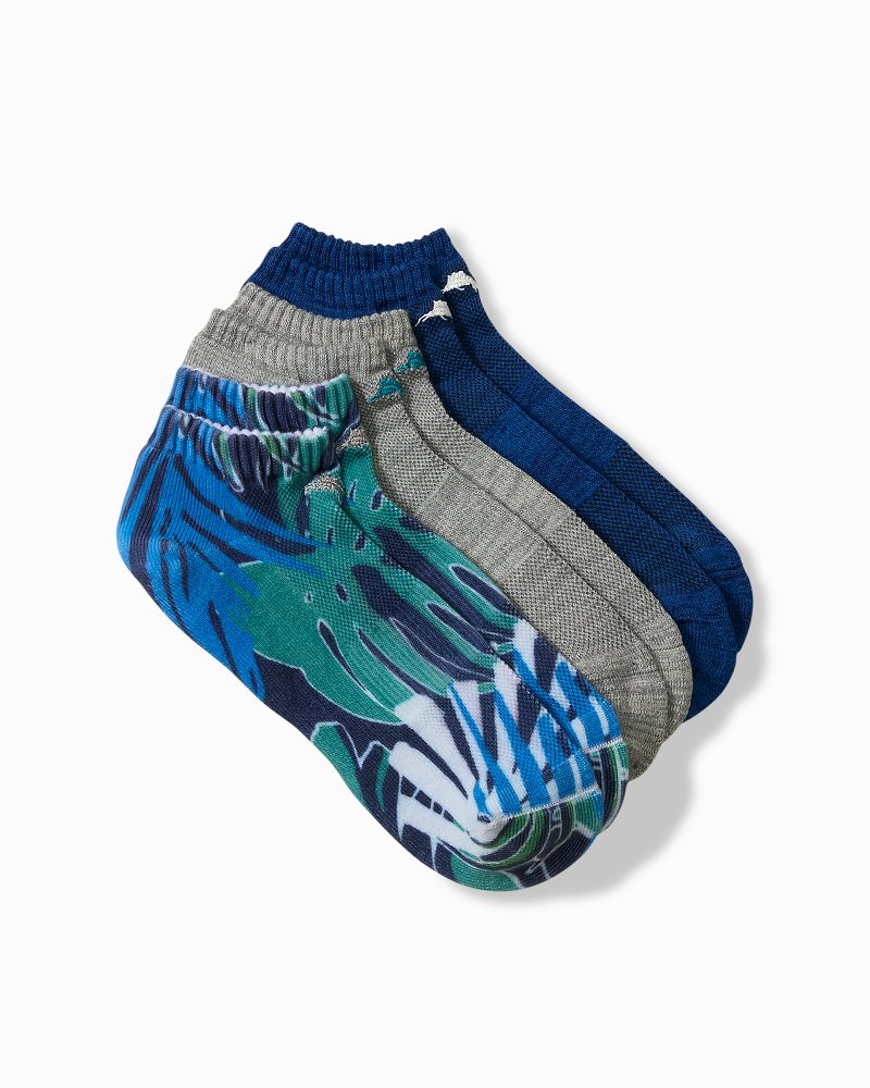 IslandZone Frond Blues Athletic Socks - 3 Pack