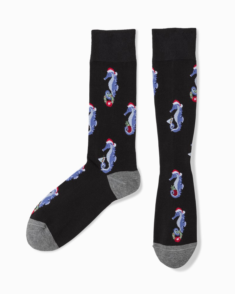 Holly Jolly Seahorse Socks