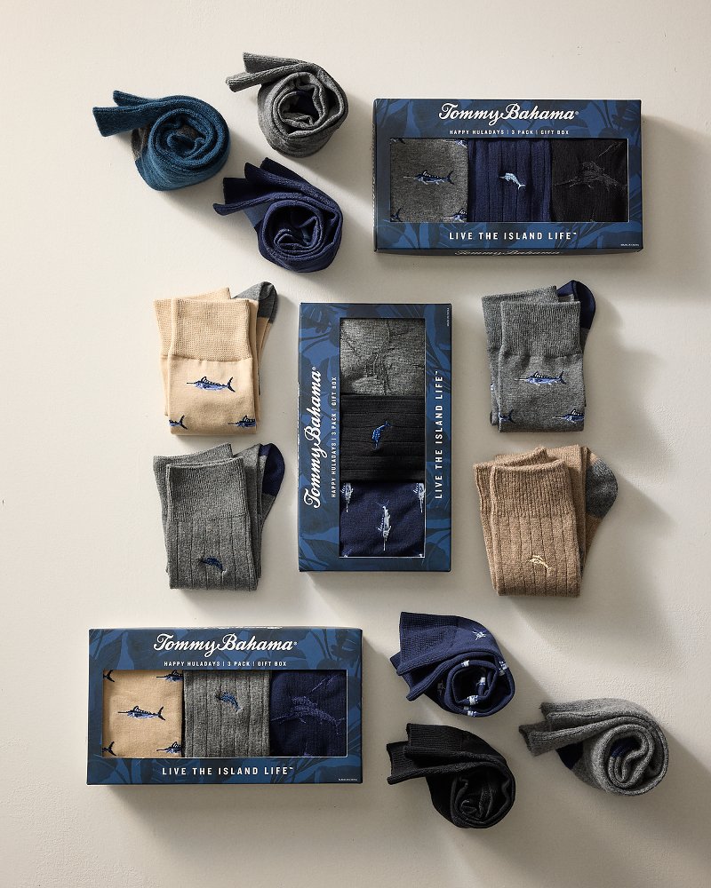 Boxed Marlin Socks - 3-Pack