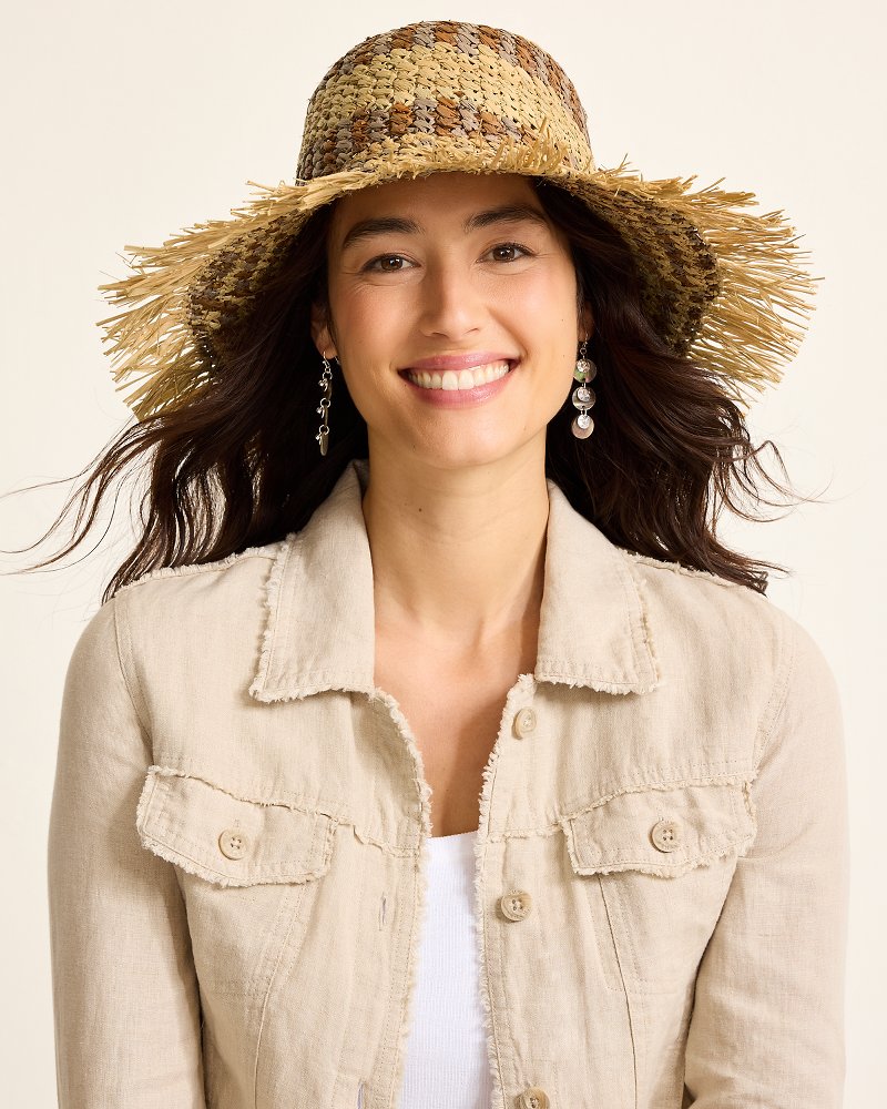 Waverly Frayed Edge Raffia Sun Hat