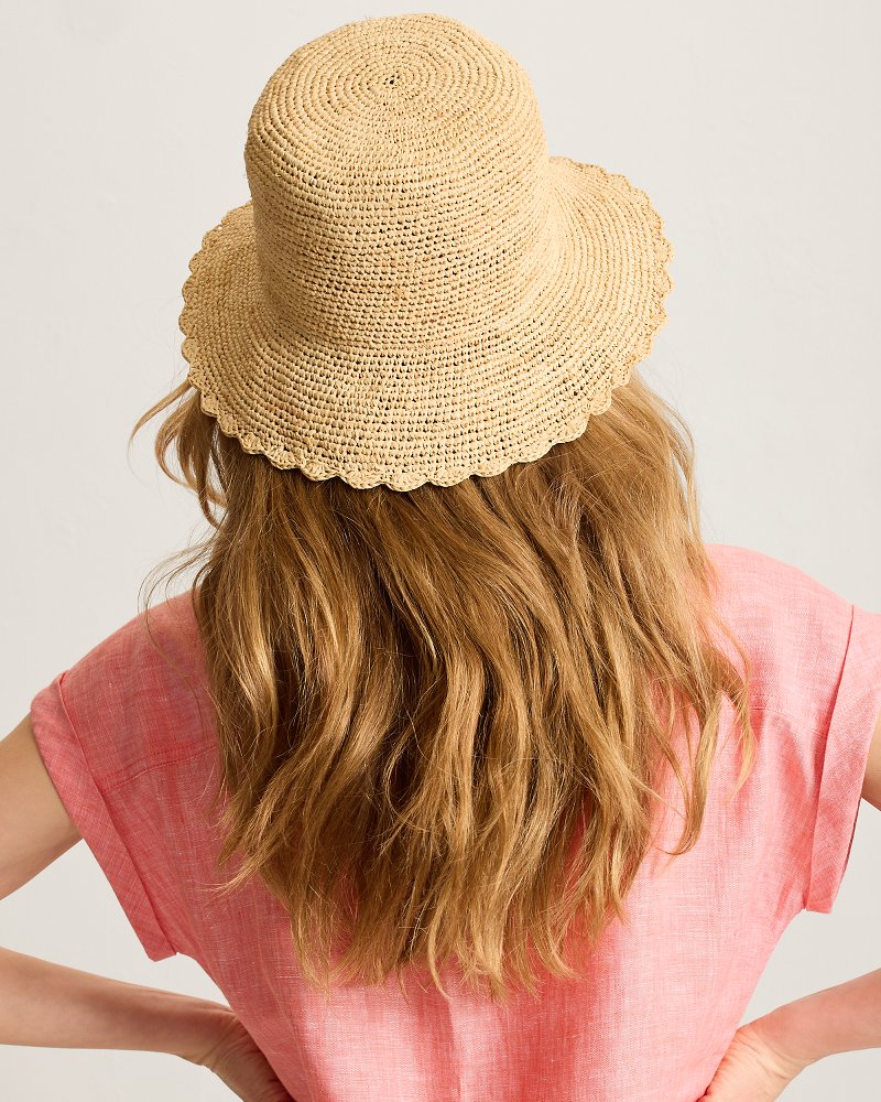 Sand Dollar Raffia Bucket Hat