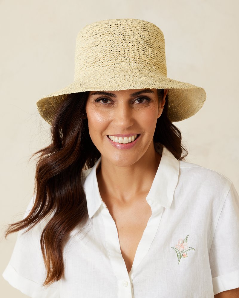 Weekend Raffia Packable Bucket Hat