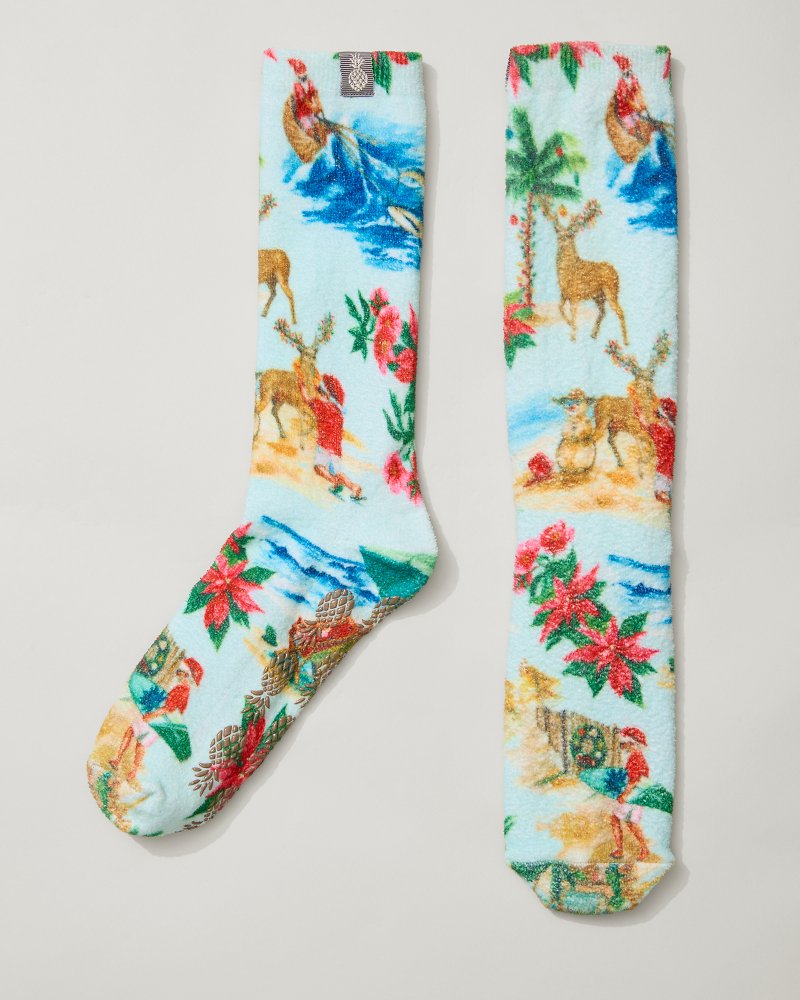 Women's Island Soft® Holiday Santa Socks