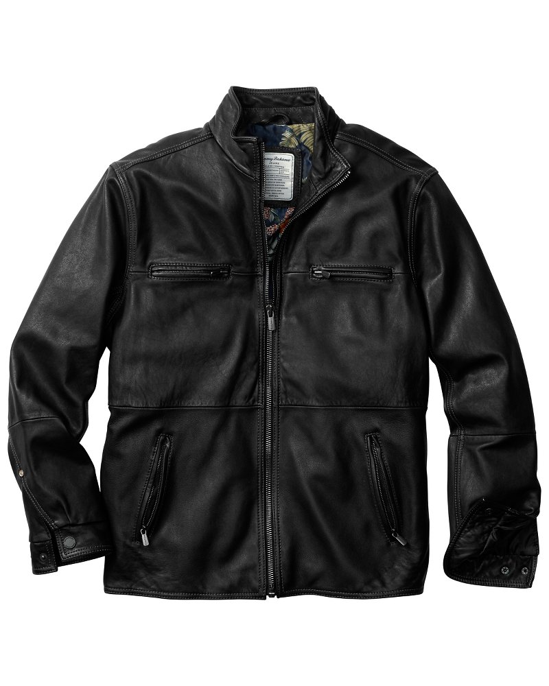 Tommy bahama men's store leather jacket