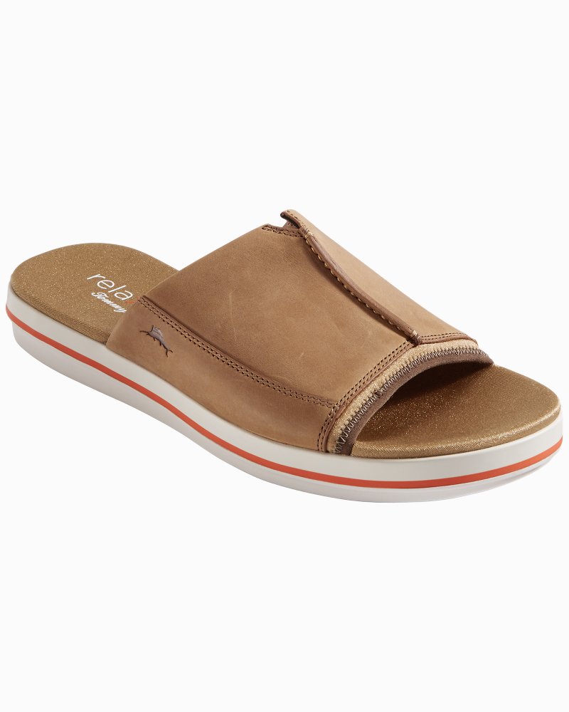 Relaxology® Jareth Leather Slide Sandals
