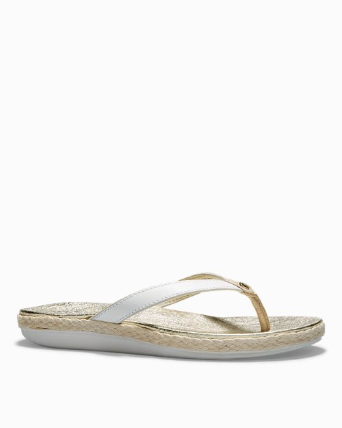 Relaxology® Ionna Leather Flip Flops