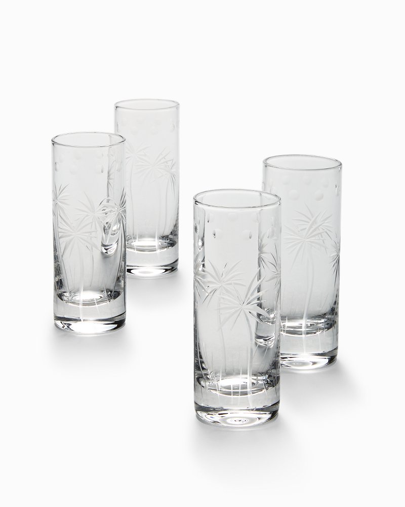 Swaying Palm Double Shot Glass Set - Set of 4