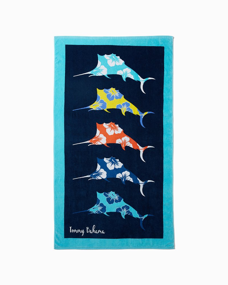 Floral Marlins Reversible Towel