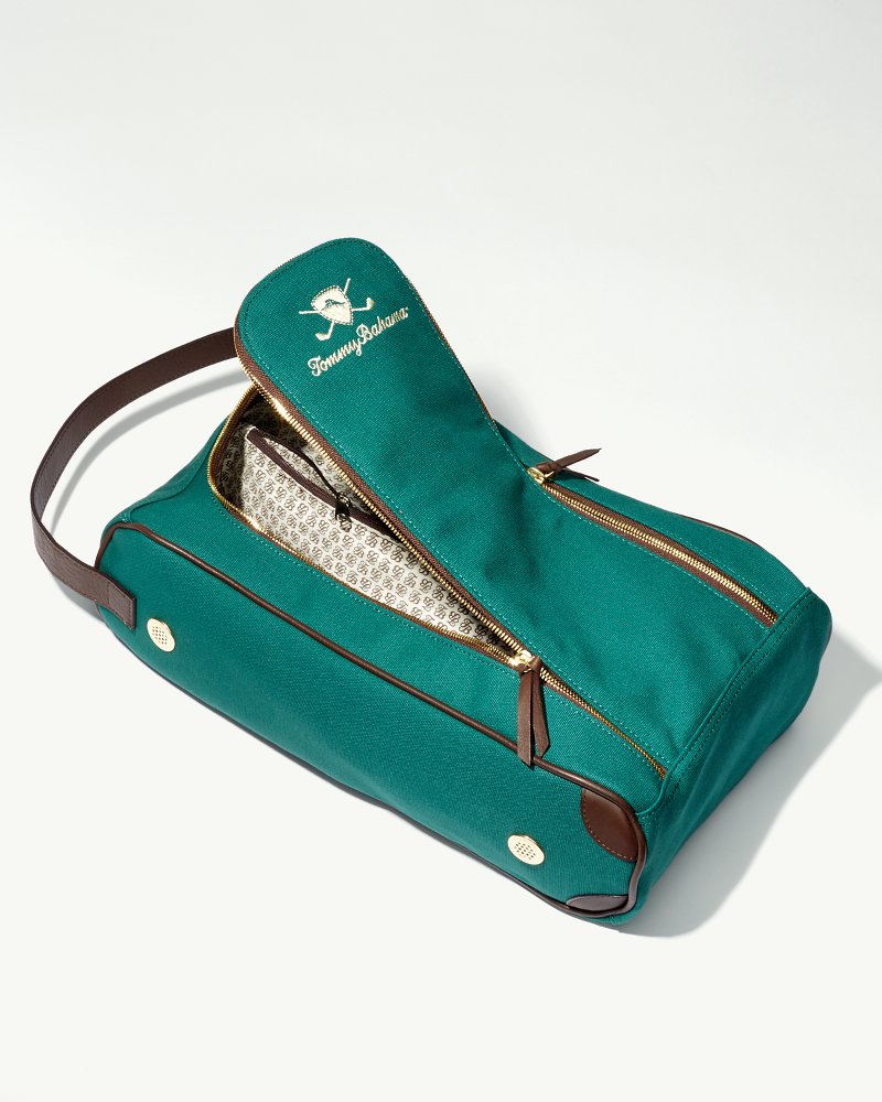 Men s Canvas Leather Golf Shoe Bag