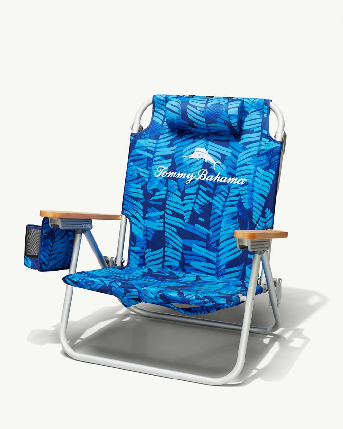 Tonal Palm Deluxe Backpack Beach Chair, Swivel Beach Chair Nj