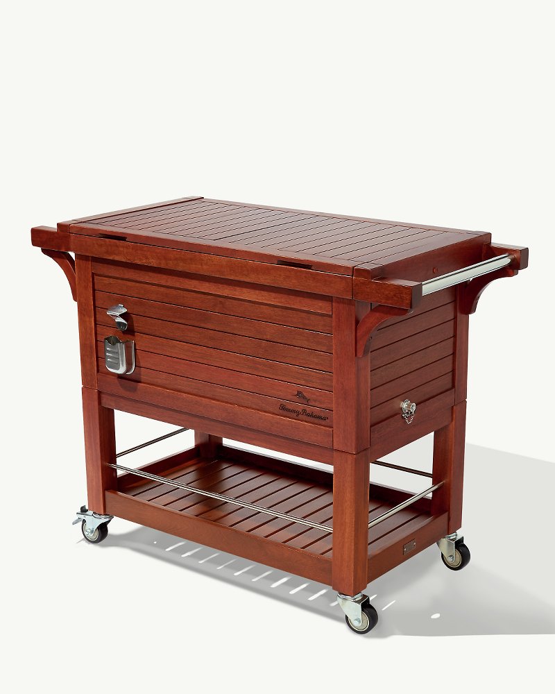 Mahogany Rolling Party Cooler