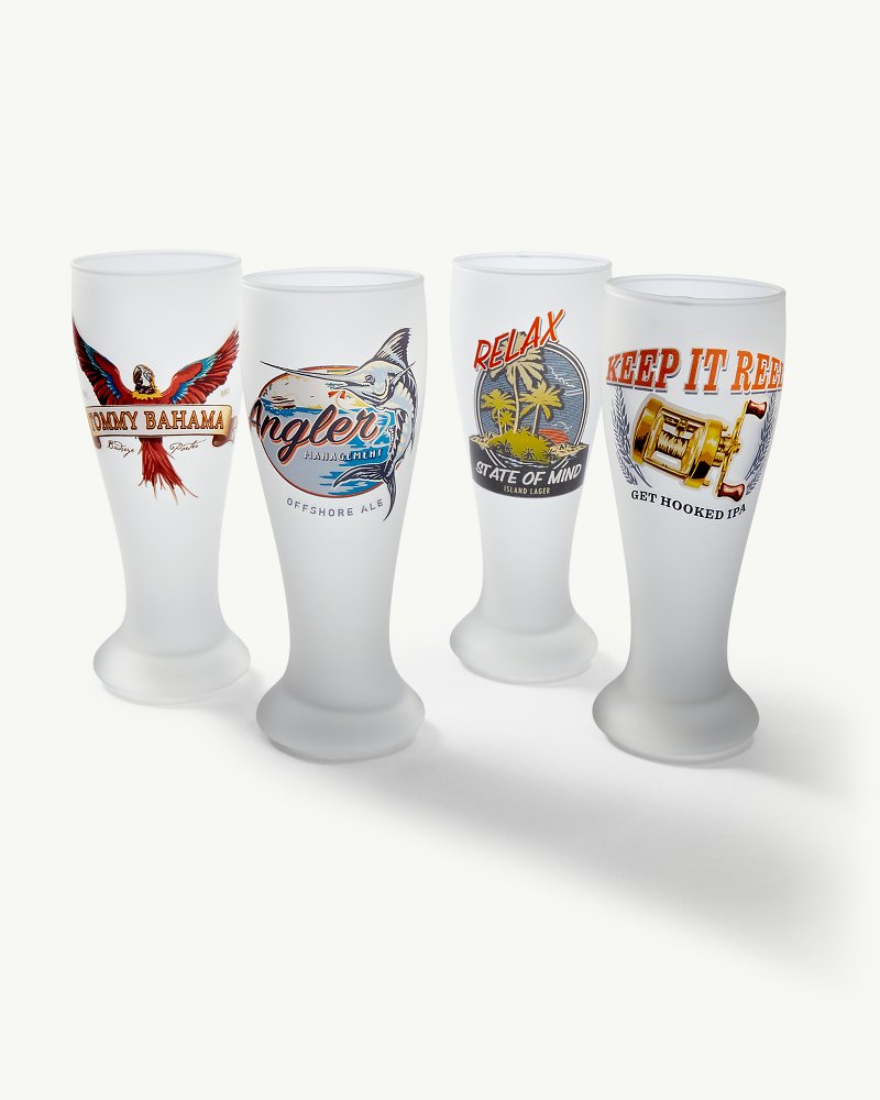 Tommy bahama set hot sale of 4 glasses