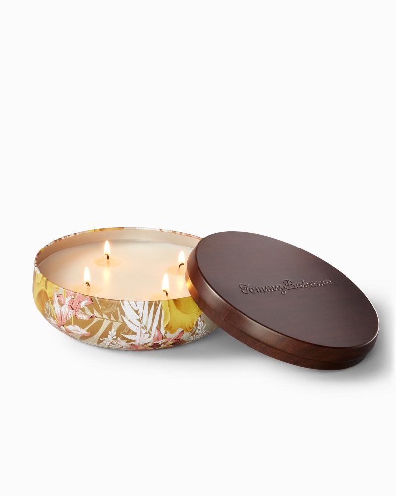 Paradise Blends 4-Wick Printed Tin Candle