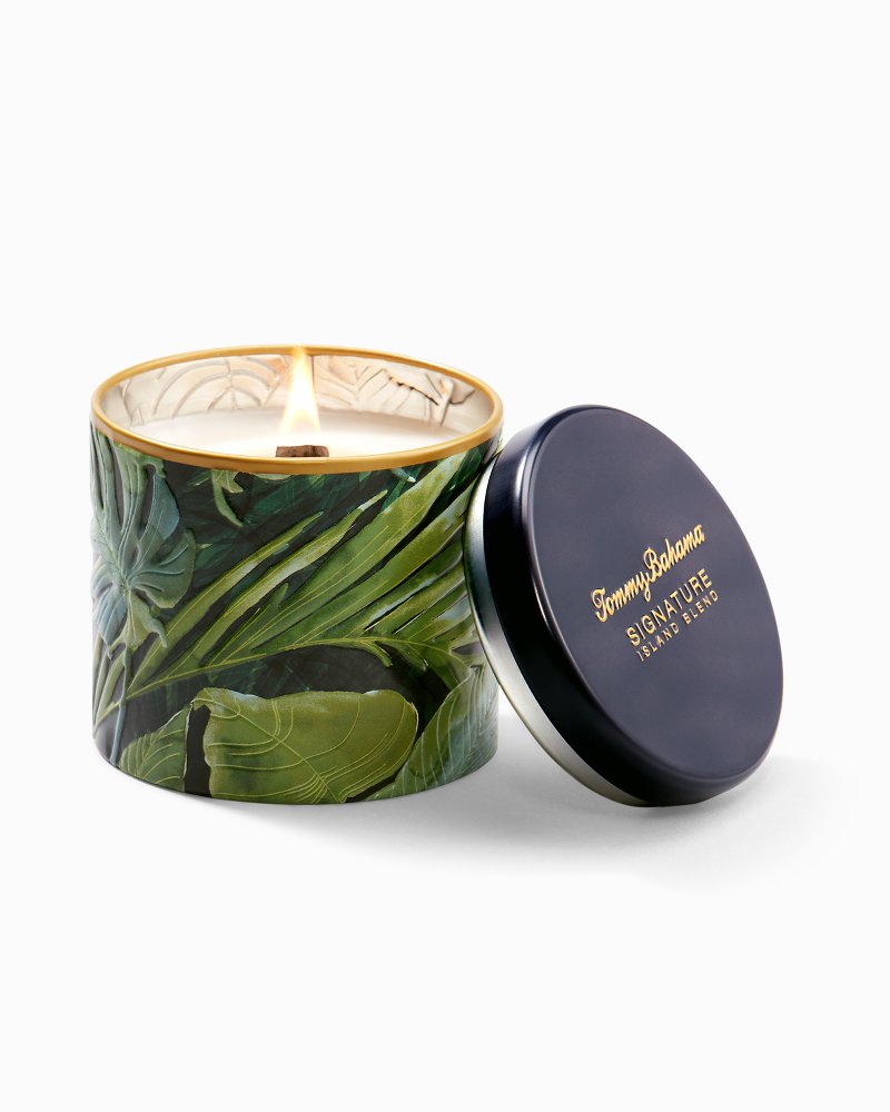 Island Blend Villa Fronds Candle Tin