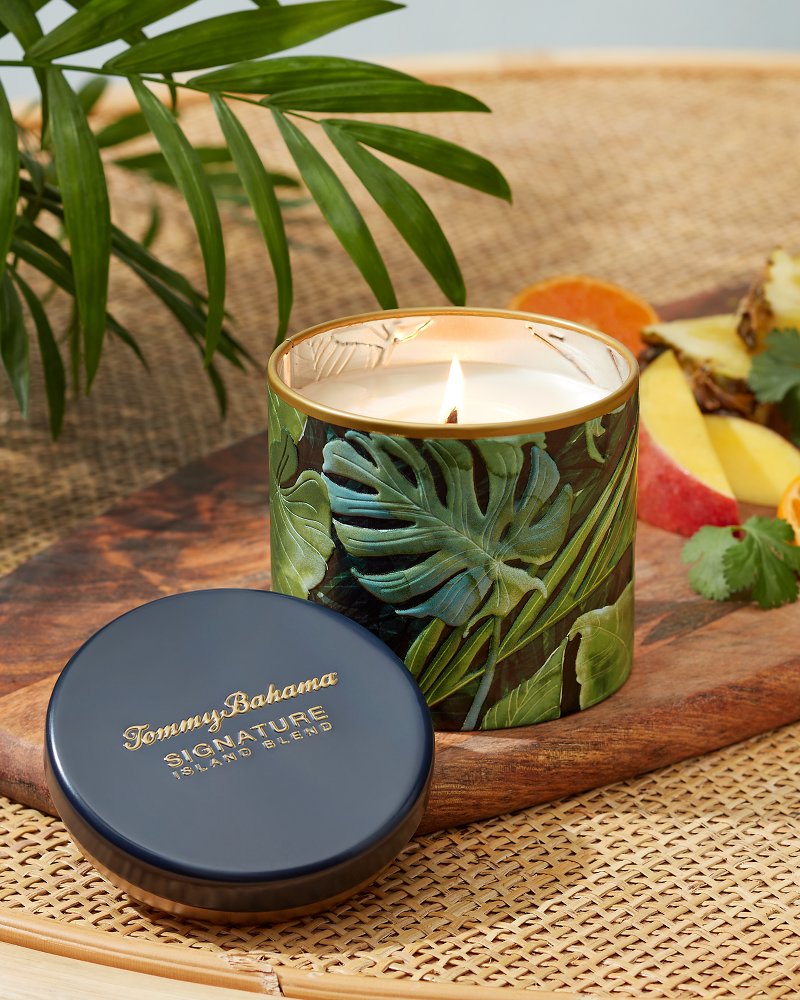 Island Blend Villa Fronds Candle Tin