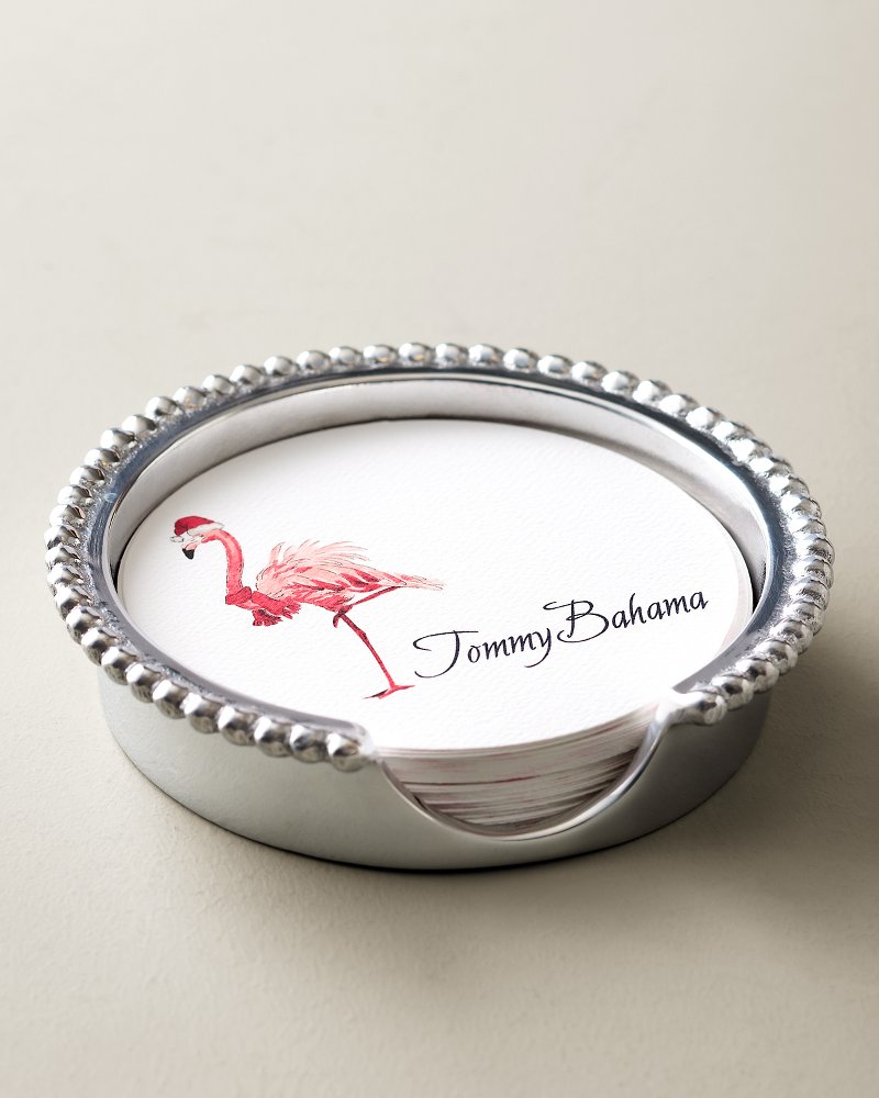Flamingo Beaded Coaster Set