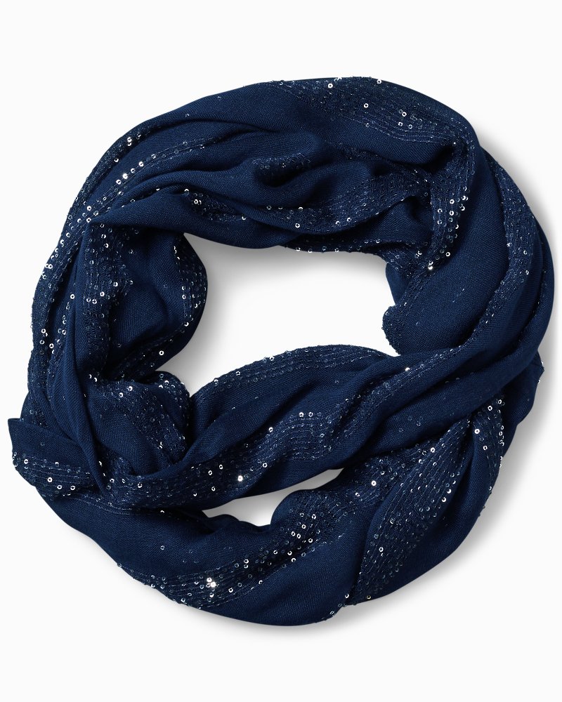 Sequin Stripe Infinity Scarf