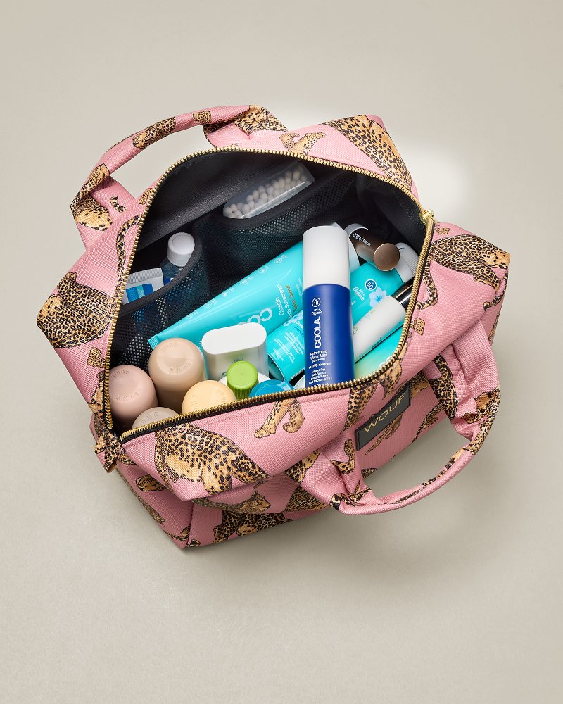 Blush Leopard Large Toiletry Bag