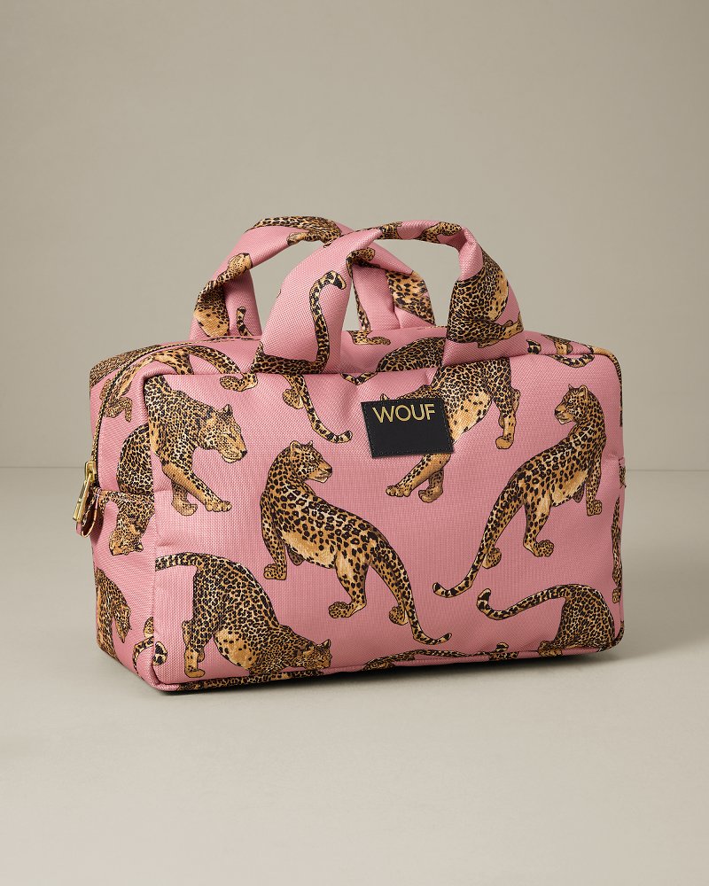 Blush Leopard Large Toiletry Bag