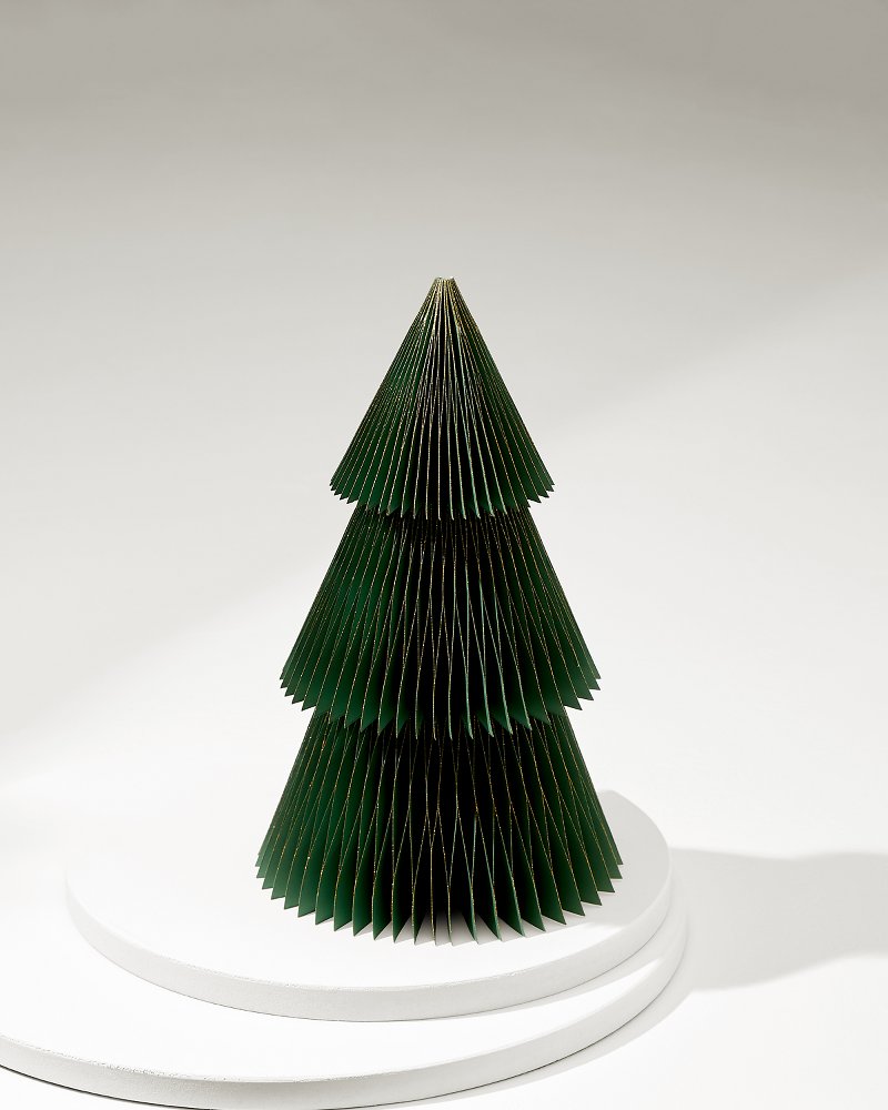 Green 12-Inch Paper Tabletop Tree