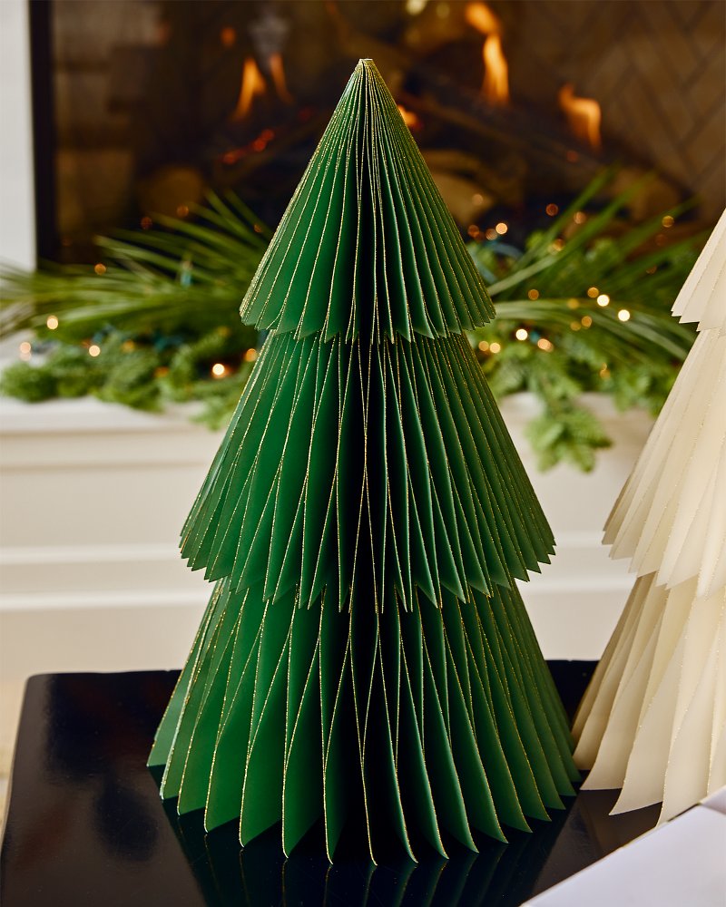 Green 18-Inch Paper Tabletop Tree