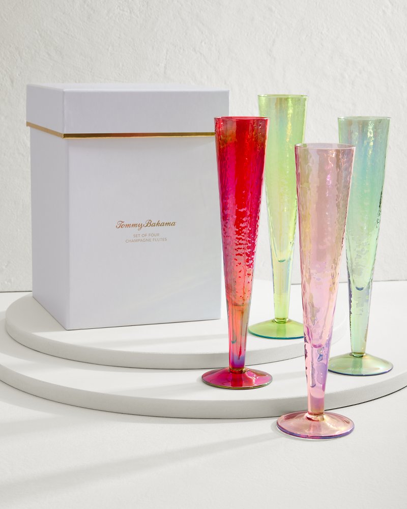 Luster Champagne Glasses — Set of 4