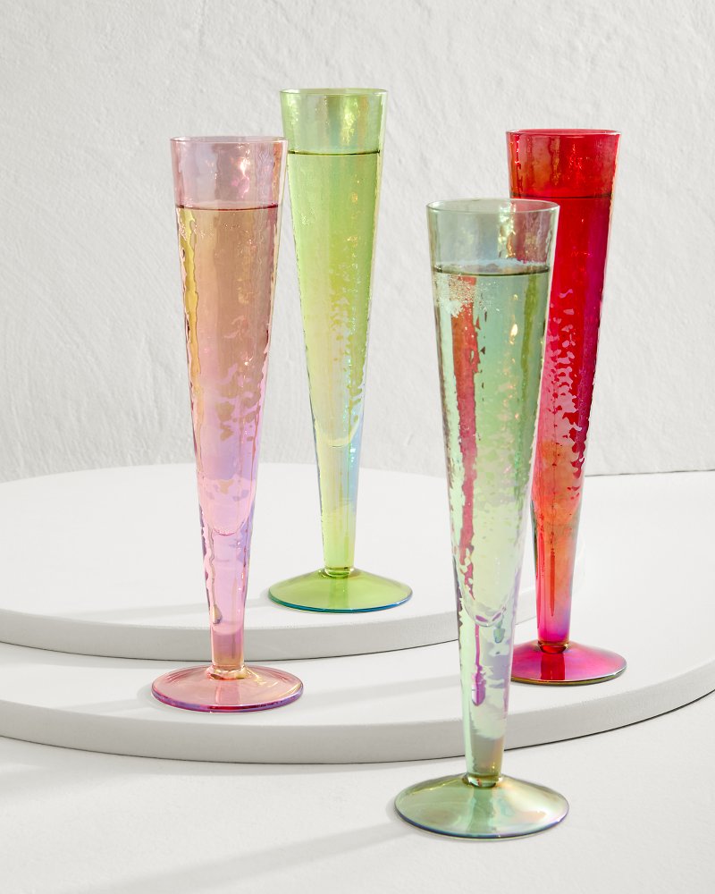 Luster Champagne Glasses — Set of 4