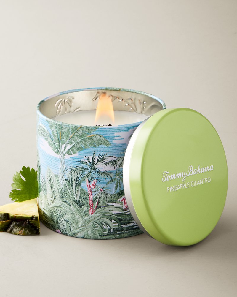 Pineapple Cilantro Embossed 10.6-oz. Candle Tin