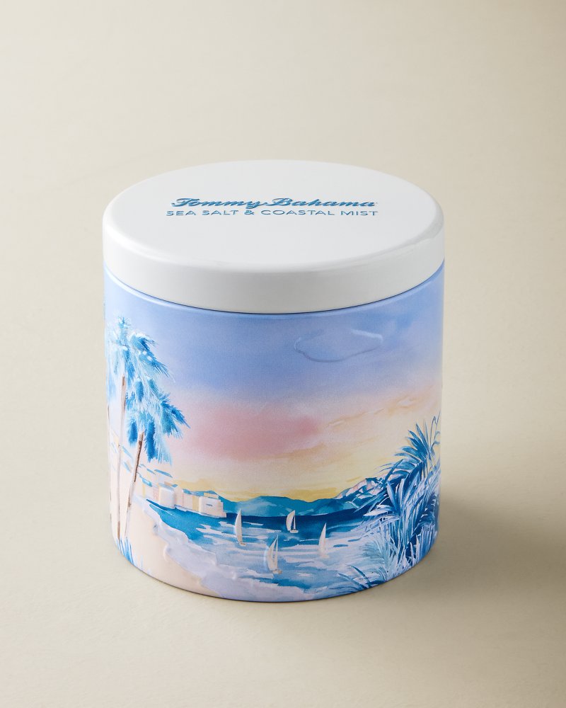 Sea Salt & Coastal Mist Embossed 10.6-oz.Candle Tin
